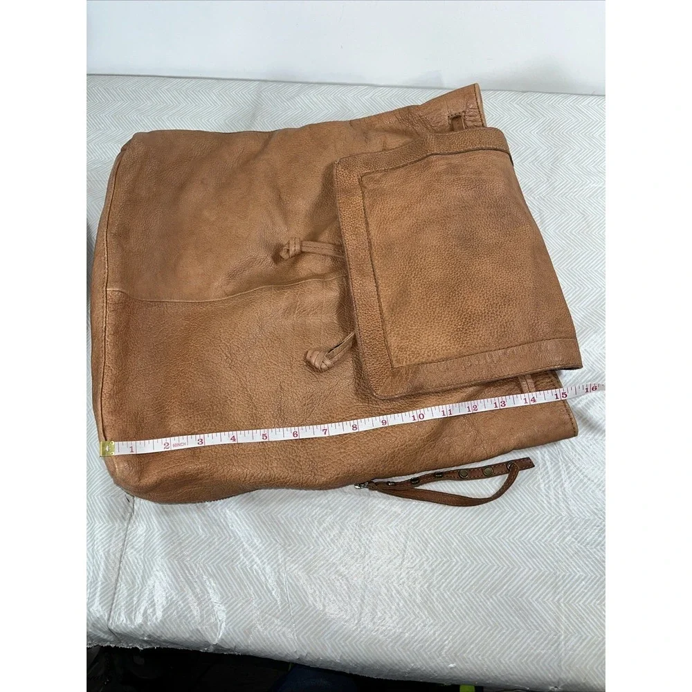 FRYE and Co Burnt Orange Chain Leather Backpack Purse FCH0038C Slouchy Casual